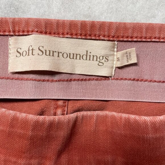 Soft Surroundings Womens Orange Ultimate Denim Pull On Slim Leg Jeans Size M - Picture 3 of 9